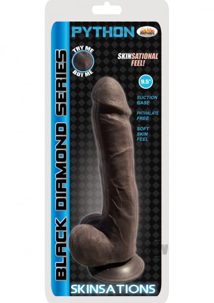 Skinsations Python 9.5 Inches Black Dildo