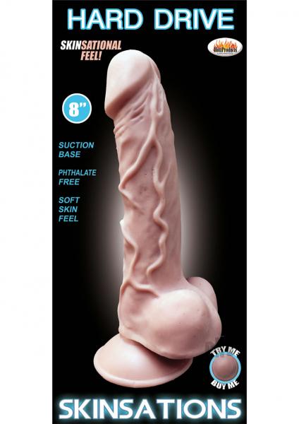 Skinsations Hard Drive 8 Inches Dildo Beige