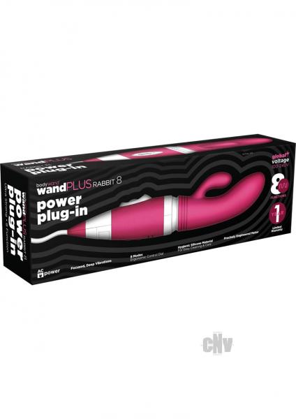 Bodywand Wand Plus Rabbit 8 Power Plug In Pink