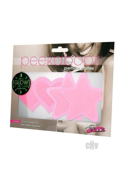 Peekaboo Gitd Hearts/Stars Hot Pink