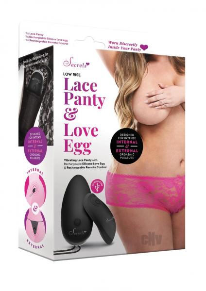 Secret Low Rise Lace Panty Egg P.S Pink