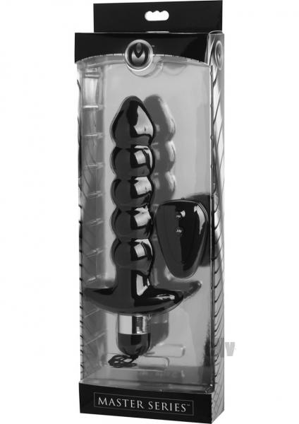 Black Vibrating Remote Anal Beads