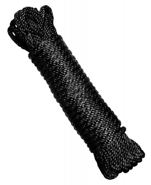 Strict Bondage Rope 30 Feet Black Nylon