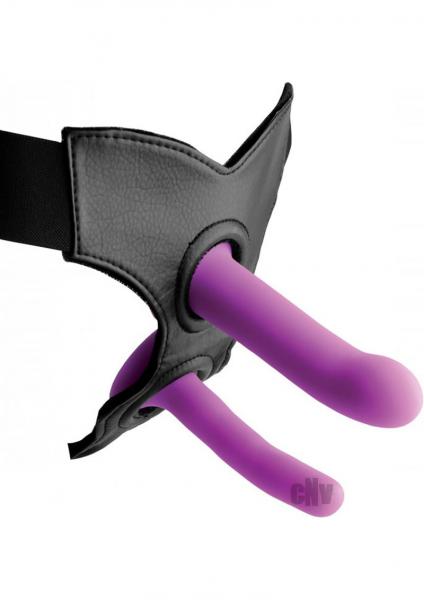 Strap U Incurve G Spot Duo Dildo Purple Set