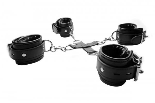 Strict Hog Tie Restraint System Black Leather