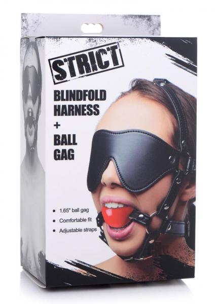 Strict Blindfold Harness W/Gag