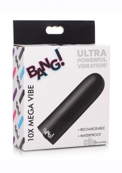 10x Mega Silicone Vibrator Black