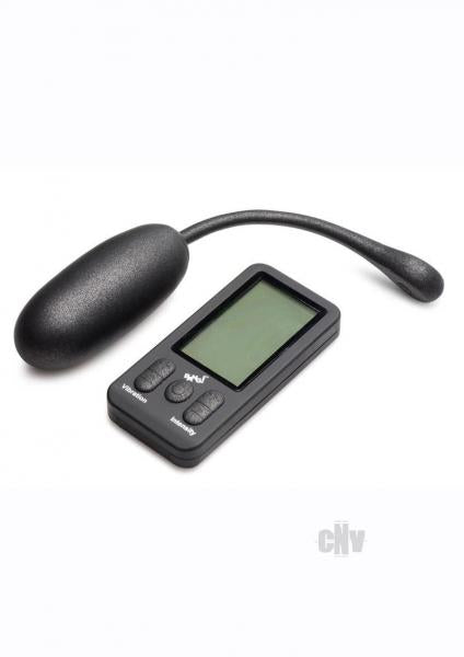 Bg 25x Silicone Plush Egg W/Remote Black