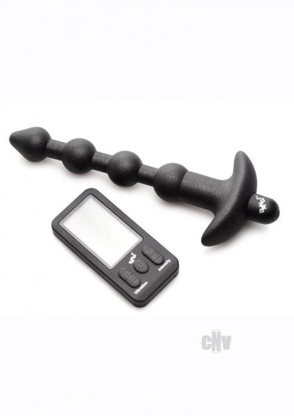 Bg 25x Silicone Anal Bead W/Remote Black