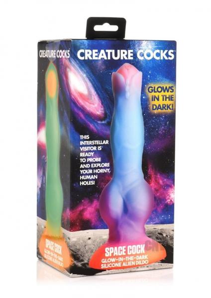 Space Cock Glow In The Dark Silicone Alien Dildo