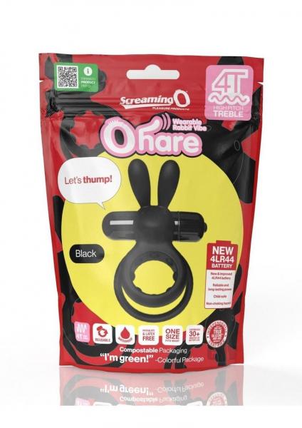 Screaming O 4t Ohare Vibrating Rabbit Double Cockring Black