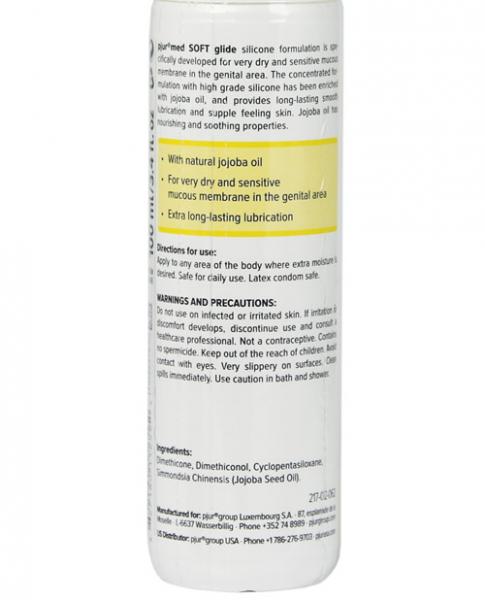 Pjur Med Soft Glide Silicone Lubricant 3.4oz Bottle