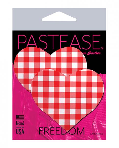 Pastease Premium Gingham Heart Red O/S