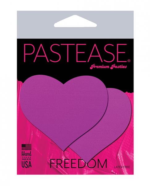 Pastease Basic Heart Black Light Reactive Neon Purple O/S
