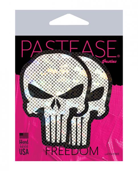 Pastease Glittering Punisher Skull White/Black O/S