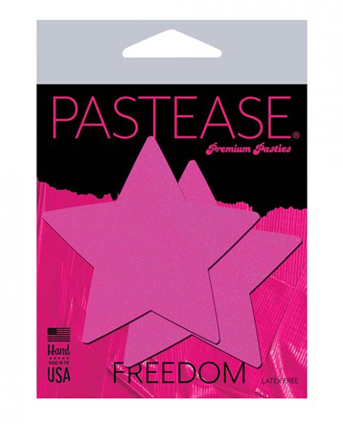 Pastease Basic Star Black Light Reactive Neon Pink O/S