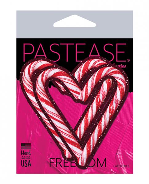 Pastease Holiday Candy Cane Heart Red/White O/S