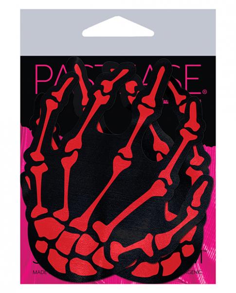 Pastease Skeleton Hands Red O/S