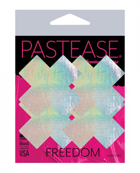 Pastease Holographic Plus X Silver O/S Pack Of 2 Pair
