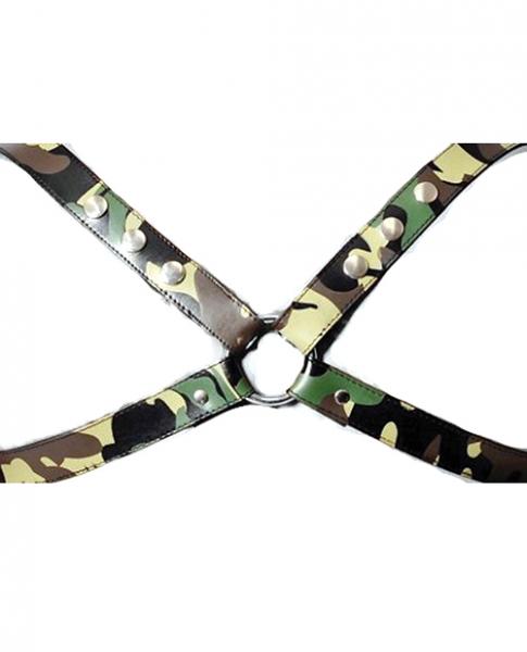 Sensual Sin Leather X Harness Camo L/Xl