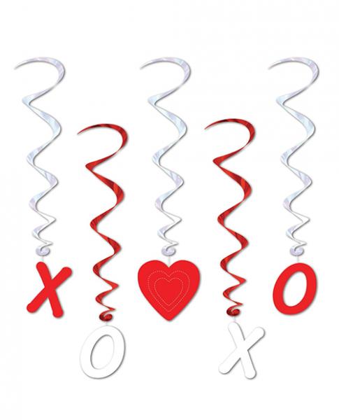 Valentines X's & O's Whirls Red/White