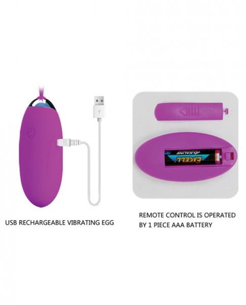 Pretty Love Jenny Remote Control Bullet Vibrator Purple
