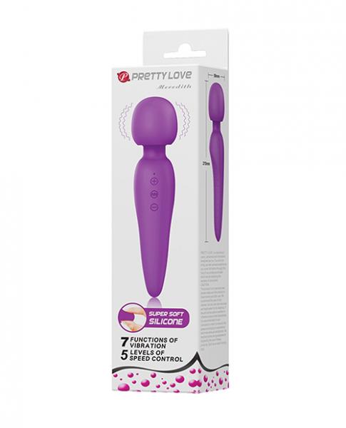 Pretty Love Meredith Liquid Silicone Wand Purple