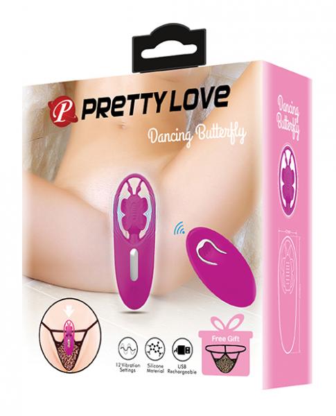 Pretty Love Dancing Butterfly Panty Vibe W/Free Panty Fuchsia