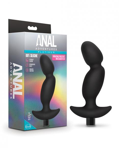 Blush Anal Adventures Platinum Silicone Vibrating Prostate Massager 04 Black
