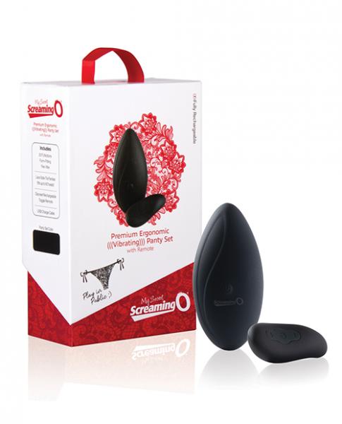 My Secret Premium Ergonomic Remote Panty Set Black