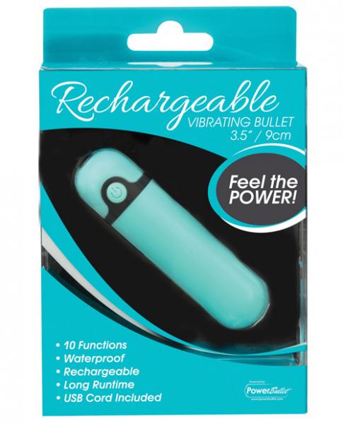 Simple & True Rechargeable Vibrating Bullet Teal Blue