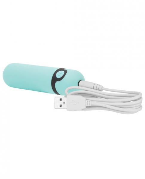 Simple & True Rechargeable Vibrating Bullet Teal Blue