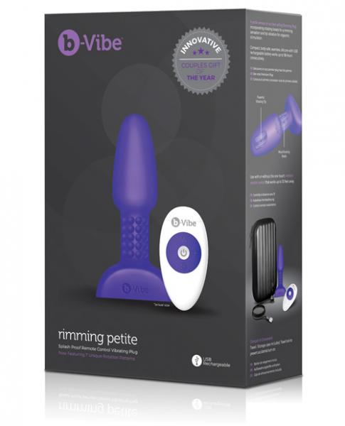 B Vibe Rimming Petite Purple Butt Plug
