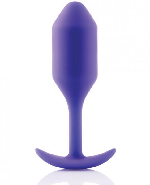 B Vibe Snug Plug 2 Weighted 4 Ounces Purple
