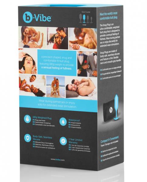 B Vibe Snug Plug 3 6.35oz Weighted Teal Blue