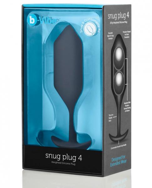 B Vibe Snug Plug 4 Black 9oz Weight