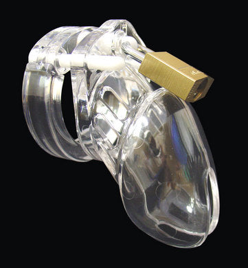 Cb 6000 S Male Chastity Device 2.5 Inches Cock Cage And Lock Set Clear