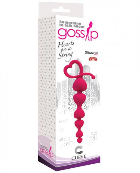 Gossip Hearts On A String Magenta Anal Beads