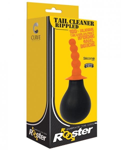 Rooster Tail Cleaner Rippled Orange Anal Douche