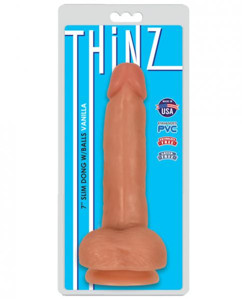 Thinz 7 Inches Slim Dong With Balls Vanilla Beige