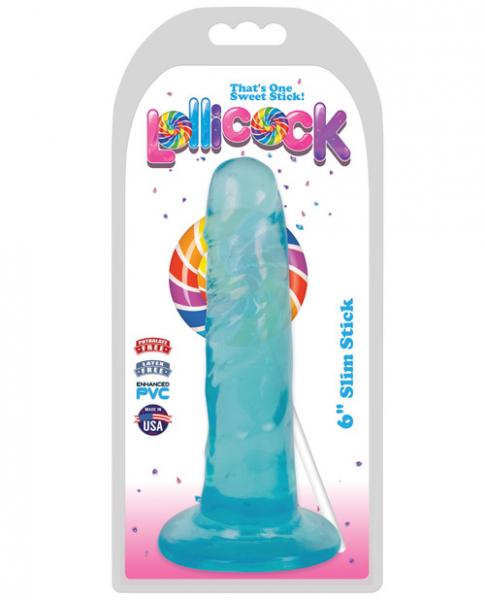 Lollicock 6 Inches Slim Stick Dildo Blue Berry Ice