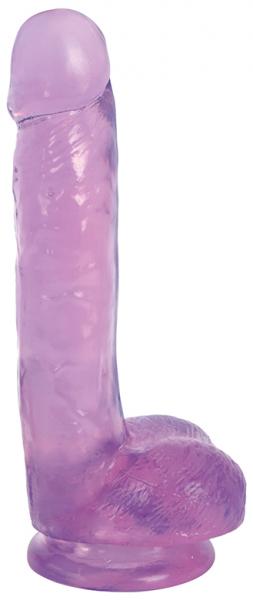 Lollicock 7 Inches Slim Stick With Balls Grape Ice Purple