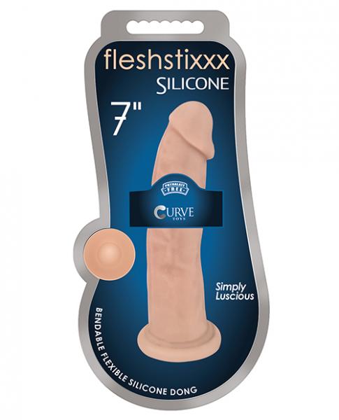 Fleshstixxx Silicone 7 Inches Dildo Beige