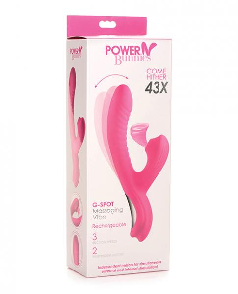 Curve Novelties Power Bunnies Come Hither Suction Vibrator Pink