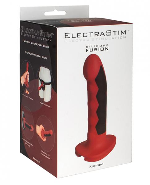 Electrastim Silicone Fusion Komodo Dildo Red Black