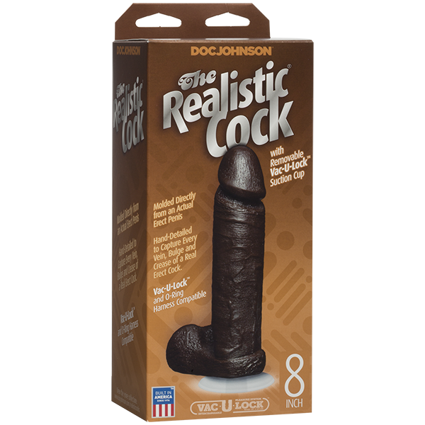 The Realistic Cock 8" Brown