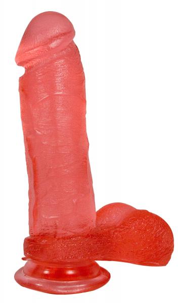 Crystal Jellies Ballsy C*Ck 8.75 Inch Pink Dildo