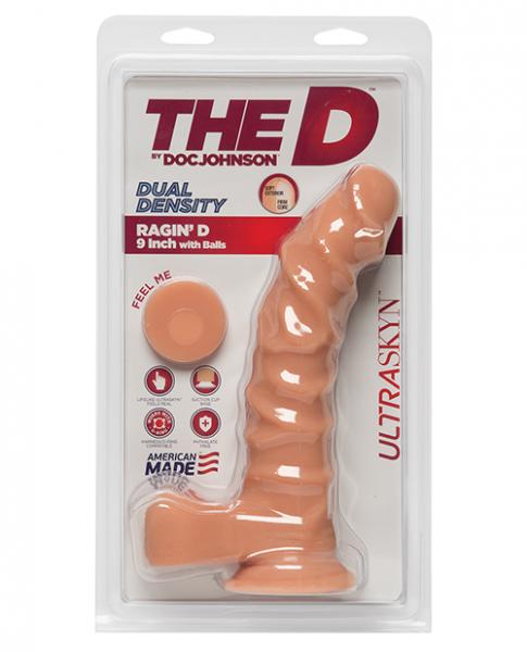 The D Ragin D 9 Inches Dildo With Balls Beige