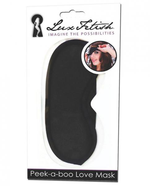 Lux Fetish Peek A Boo Love Mask Black