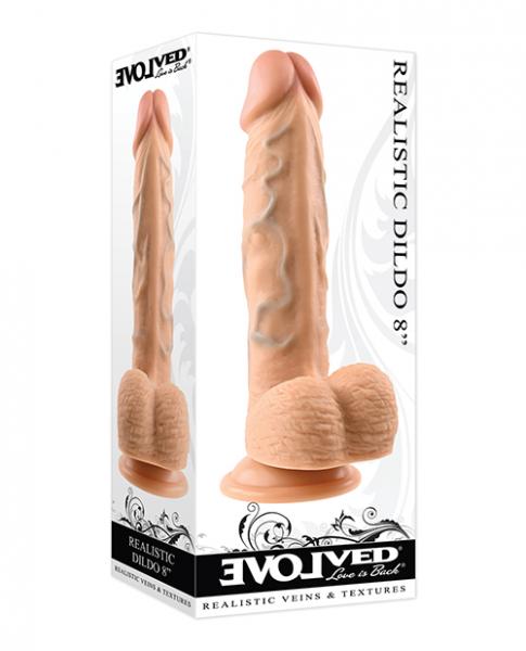 Evolved 8" Realistic Dildo W/Balls Light